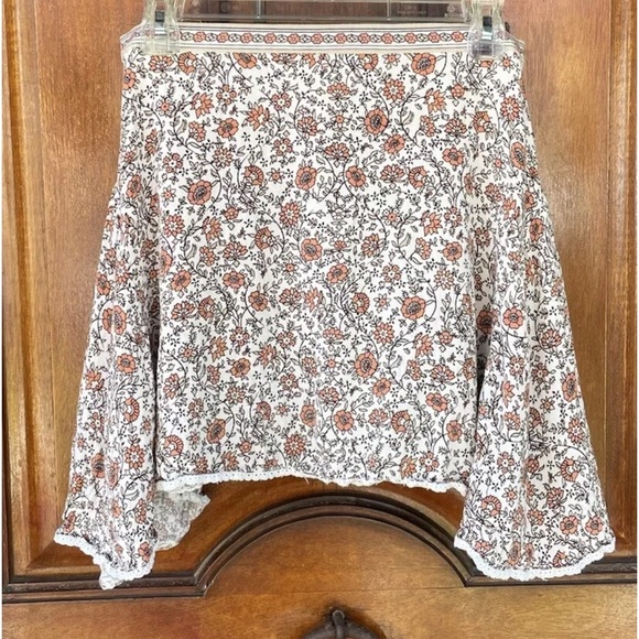 Spell Jasmine mini skirt, cream floral never worn, vintage RARE zip closure - Picture 6 of 12